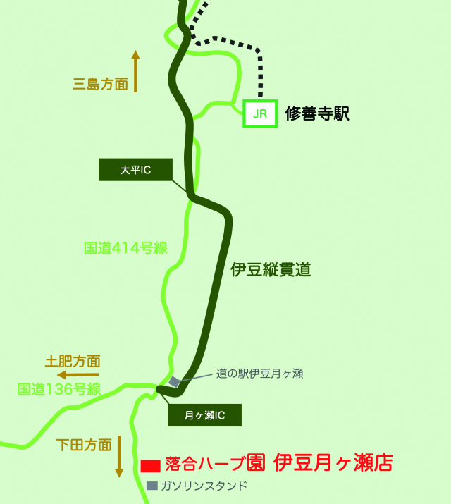 伊豆月ヶ瀬店地図